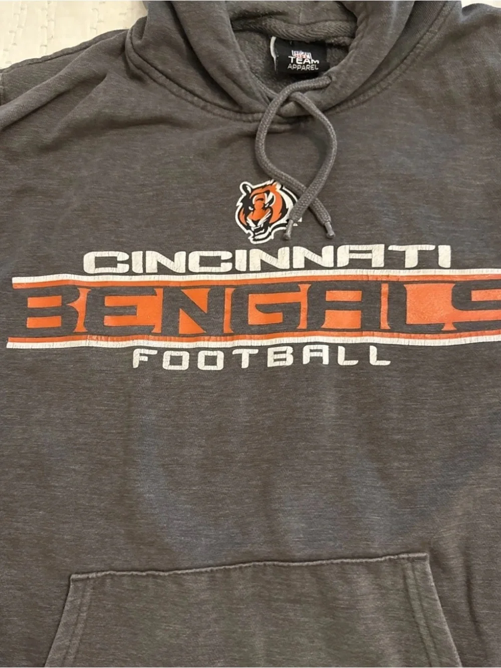 Vintage Cincinnati Bengals Hoodie Womens XL Gray NFL Football